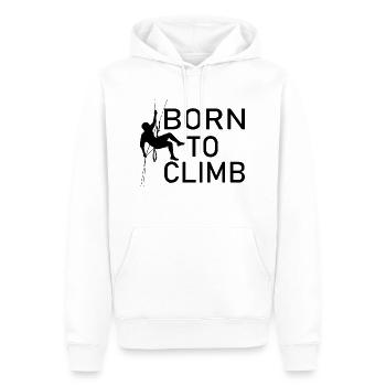 Bouldern Klettern Climbing - Männer Premium Bio Hoodie - Weiß - Vorne - Nico (187cm)