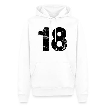 18 - Men’s Premium Organic Hoodie - white - Front - Nico (187cm)