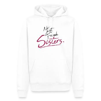 Text Sisters Friends - Men’s Premium Organic Hoodie - white - Front - Nico (187cm)