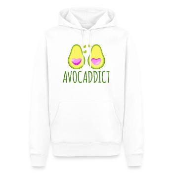 avocat kawaii avocaddict cadeau humour drôle - Sweat à capuche Premium bio Homme - blanc - Devant - Nico (187cm)