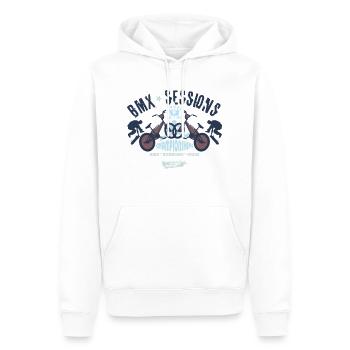 bmx champion NEU - Männer Premium Bio Hoodie - Weiß - Vorne - Nico (187cm)