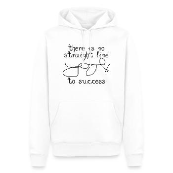 Il n’y a pas de ligne droite vers le succès 2 - Sweat à capuche Premium bio Homme - blanc - Devant - Nico (187cm)