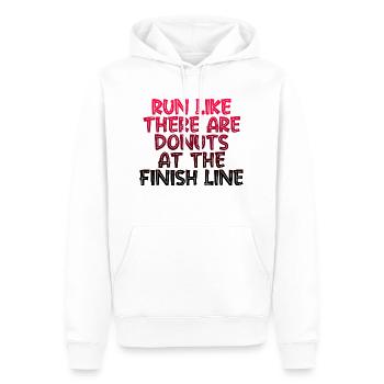 Run Like There Are Donuts At The Finish Line 4 - Men’s Premium Organic Hoodie - white - Front - Nico (187cm)
