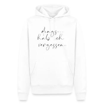 lustiger Spruch Schrift verrgessen Sommer Sonne - Männer Premium Bio Hoodie - Weiß - Vorne - Nico (187cm)