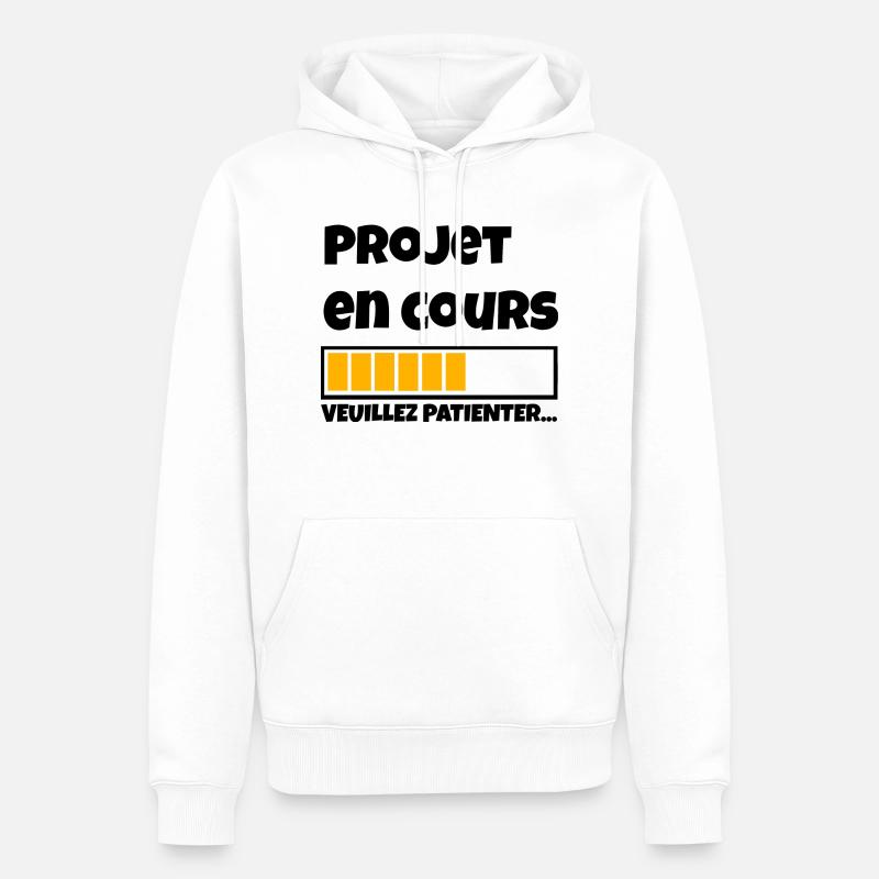 Projet en cours... - Sweat à capuche Premium bio Homme - blanc