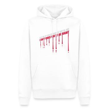 you disagree with me - Men’s Premium Organic Hoodie - white - Front - Nico (187cm)