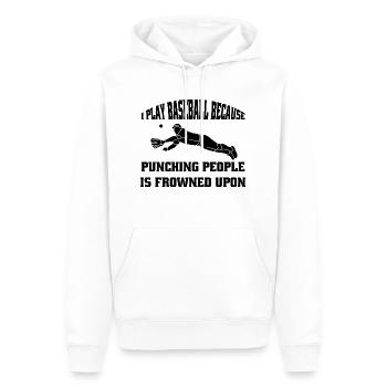 Cadeau de baseball Baseball Lover Jeu de baseball - Sweat à capuche Premium bio Homme - blanc - Devant - Nico (187cm)