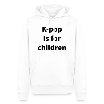 Coréen - Sweat à capuche Premium bio Homme - blanc - Devant - Nico (187cm)