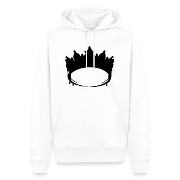 Crown Symbol King and Queen Love Vector 6 - Men’s Premium Organic Hoodie - white - Front - Nico (187cm)