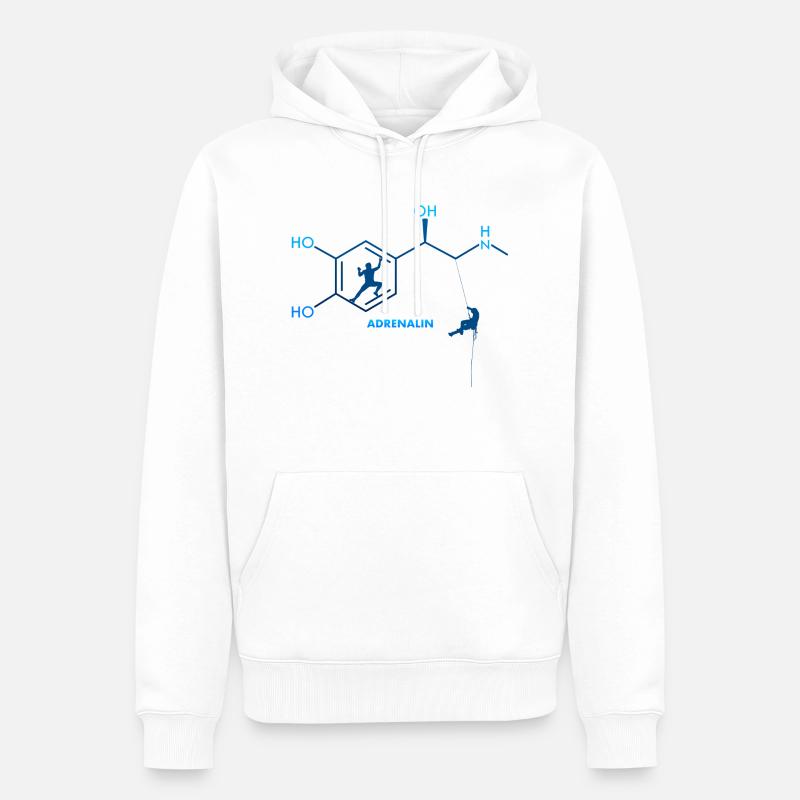 Escalade Escalade Bloc Adrénaline Formule Chimie - Sweat à capuche Premium bio Homme - blanc