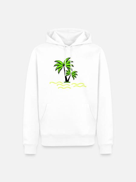 Palm trees - Men’s Premium Organic Hoodie - white