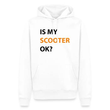 E-Scooter E-Roller Scooter - Männer Premium Bio Hoodie - Weiß - Vorne - Nico (187cm)
