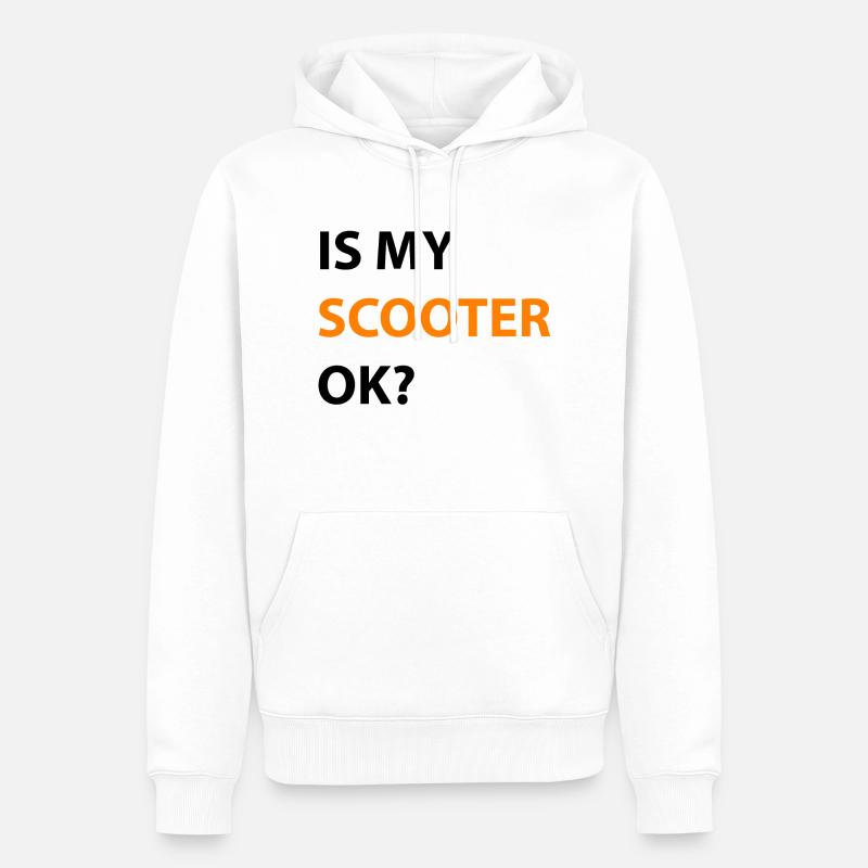 E-Scooter E-Roller Scooter - Männer Premium Bio Hoodie - Weiß