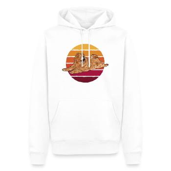 Chow Chow Chien - Sweat à capuche Premium bio Homme - blanc - Devant - Nico (187cm)