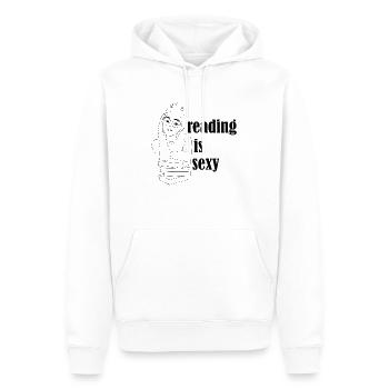 reading is sexy - Männer Premium Bio Hoodie - Weiß - Vorne - Nico (187cm)