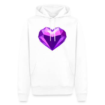 Fiançailles Saint-Valentin Amour Fête des mères Mariage - Sweat à capuche Premium bio Homme - blanc - Devant - Nico (187cm)