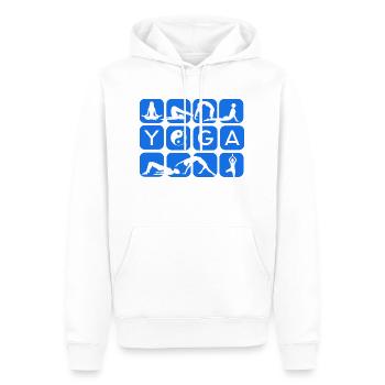 I love yoga chakra om symbol - Männer Premium Bio Hoodie - Weiß - Vorne - Nico (187cm)