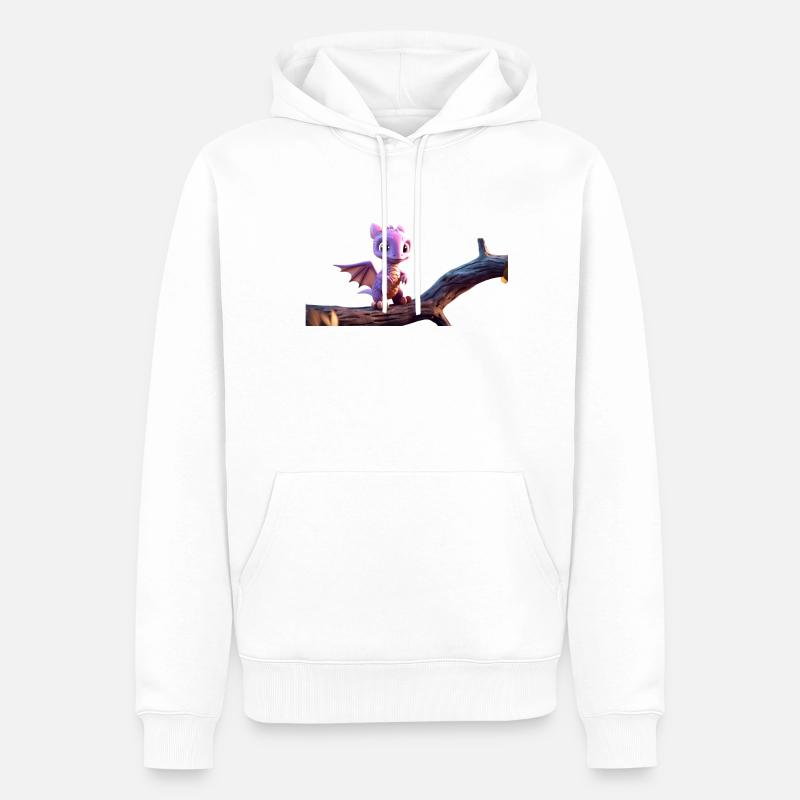 Tinysaurus - Männer Premium Bio Hoodie - Weiß