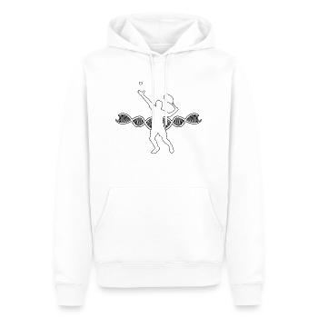 Amateurs de tennis Club de tennis Joueur de tennis Tennis - Sweat à capuche Premium bio Homme - blanc - Devant - Nico (187cm)