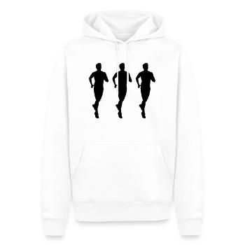 Jogging 3 - Sweat à capuche Premium bio Homme - blanc - Devant - Nico (187cm)