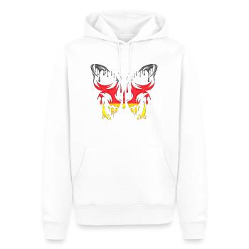 Allemagne Pays Drapeau États officiels Continent - Sweat à capuche Premium bio Homme - blanc - Devant - Nico (187cm)