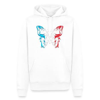 France pays drapeau officiel états continent - Sweat à capuche Premium bio Homme - blanc - Devant - Nico (187cm)