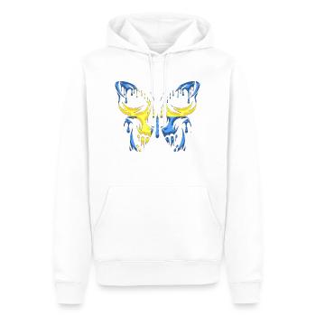 Drapeau de la Suède Pays États officiels Continent - Sweat à capuche Premium bio Homme - blanc - Devant - Nico (187cm)