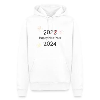 Happy new year - Männer Premium Bio Hoodie - Weiß - Vorne - Nico (187cm)