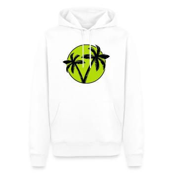 palme silhouette kreis 1 - Männer Premium Bio Hoodie - Weiß - Vorne - Nico (187cm)
