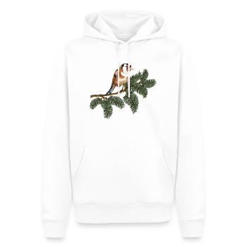 Oiseau coloré - Sweat à capuche Premium bio Homme - blanc - Devant - Nico (187cm)
