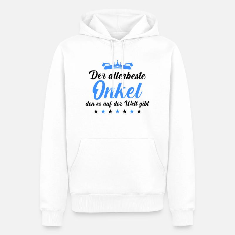 bester onkel - Männer Premium Bio Hoodie - Weiß