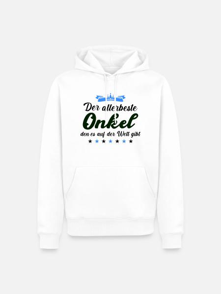 allerbester onkel - Männer Premium Bio Hoodie - Weiß
