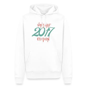 Jahrgang 2017 Ausgabe - Männer Premium Bio Hoodie - Weiß - Vorne - Nico (187cm)