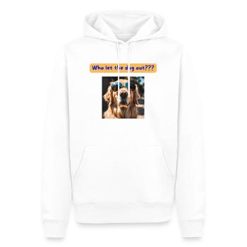 Labrador, qui a laissé sortir le chien - Sweat à capuche Premium bio Homme - blanc - Devant - Nico (187cm)