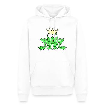Prince Charmant Grenouille Roi - Sweat à capuche Premium bio Homme - blanc - Devant - Nico (187cm)