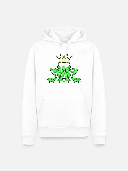 Prince Charming Frog King - Men’s Premium Organic Hoodie - white
