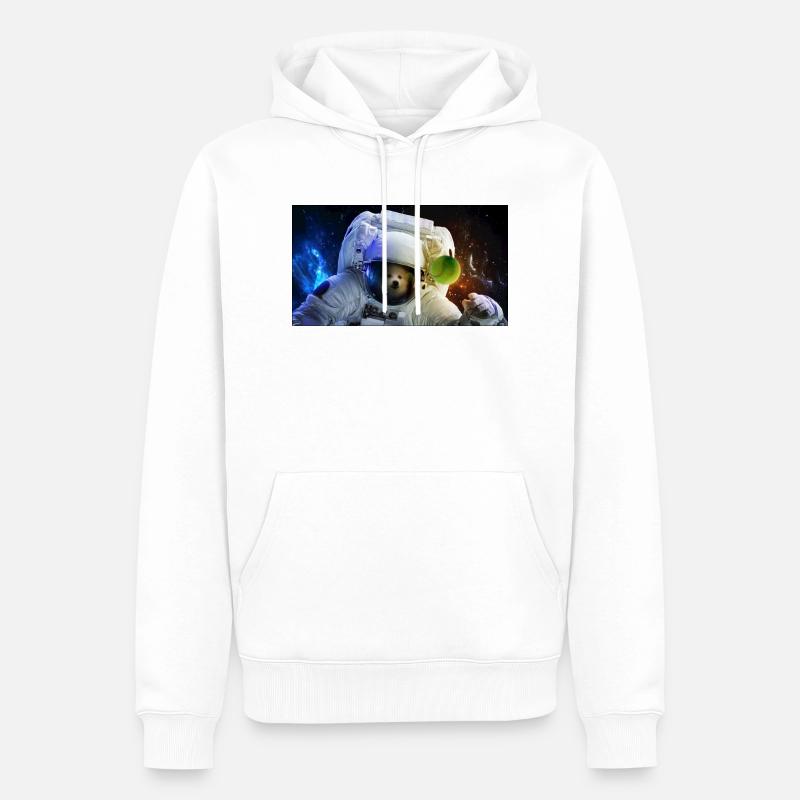 Spacedoggo Fenix - Männer Premium Bio Hoodie - Weiß