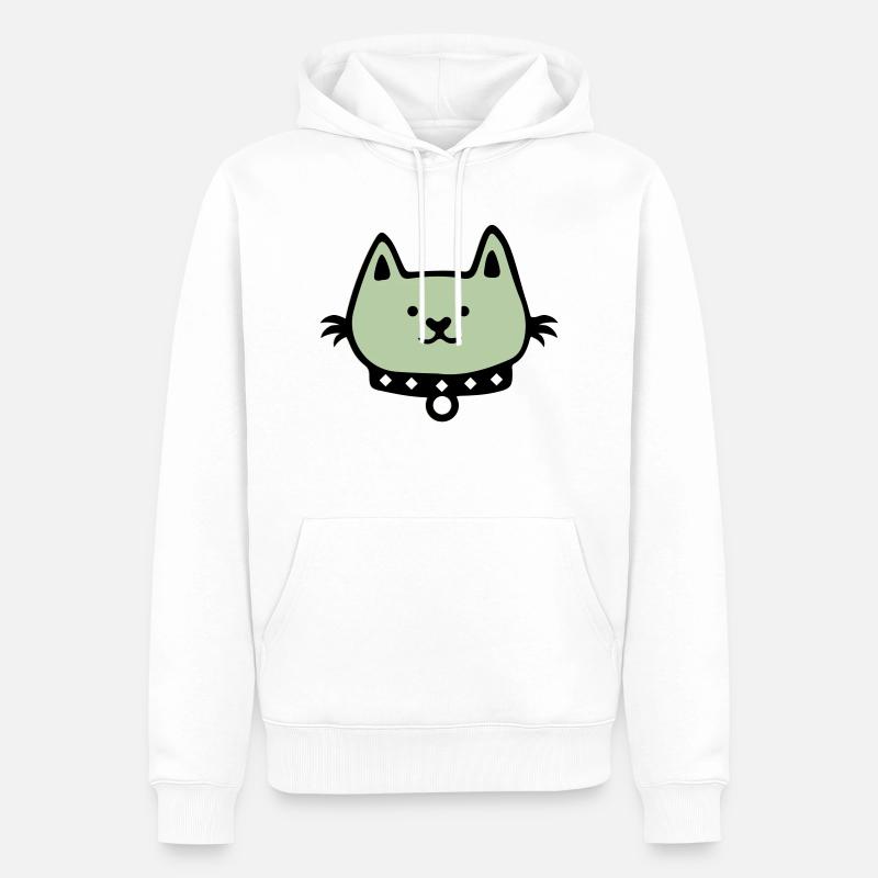 cat comic - Männer Premium Bio Hoodie - Weiß
