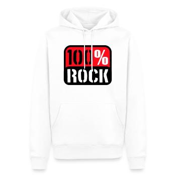 100 % Prozent Rock Heavy Metal Musik Text Logo Fun - Männer Premium Bio Hoodie - Weiß - Vorne - Nico (187cm)