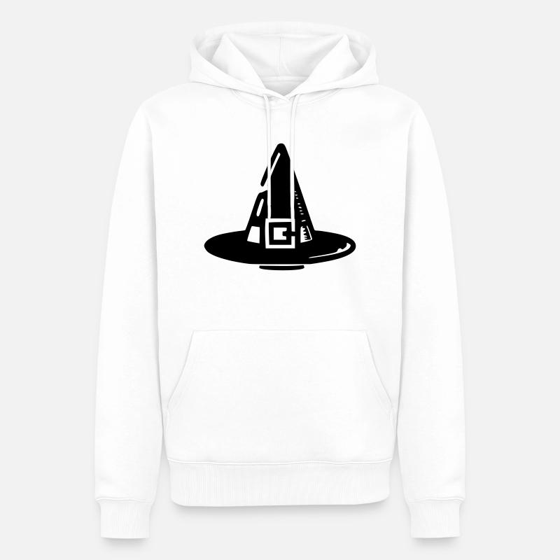 Hexenhut - Männer Premium Bio Hoodie - Weiß