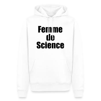 Femme de science - Sweat à capuche Premium bio Homme - blanc - Devant - Nico (187cm)