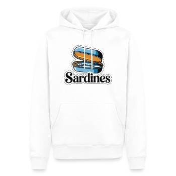 CONSERVE - Sweat à capuche Premium bio Homme - blanc - Devant - Nico (187cm)