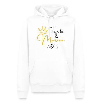 Teamkrone der Braut - Brautgeschenk - Männer Premium Bio Hoodie - Weiß - Vorne - Nico (187cm)