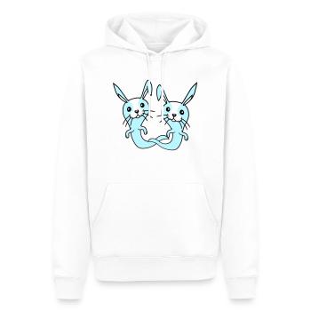 2 Hasen Geist Gespenst spuken Halloween gruselig - Männer Premium Bio Hoodie - Weiß - Vorne - Nico (187cm)
