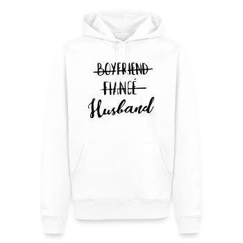 husband - Men’s Premium Organic Hoodie - white - Front - Nico (187cm)