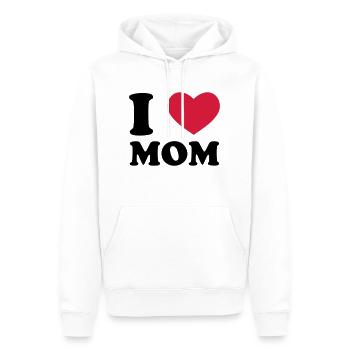 I Love Mom - Männer Premium Bio Hoodie - Weiß - Vorne - Nico (187cm)