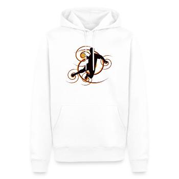 Handball-Design (Deutschland, Wirbel) - Männer Premium Bio Hoodie - Weiß - Vorne - Nico (187cm)