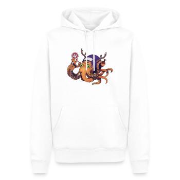 Rocktopus - Männer Premium Bio Hoodie - Weiß - Vorne - Nico (187cm)