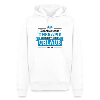 Nur in den Urlaub - Männer Premium Bio Hoodie - Weiß - Vorne - Nico (187cm)