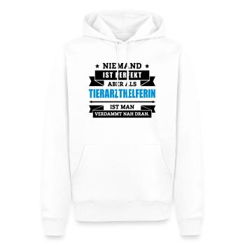 Funshirt Tierarzthelferin - Männer Premium Bio Hoodie - Weiß - Vorne - Nico (187cm)